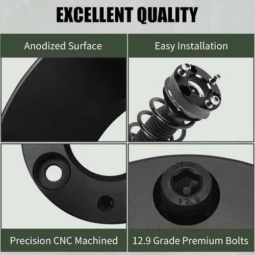 Vista 3 de AUTOPTIM - Kit de elevación de nivelación delantera de 2.5 pulgadas, repuesto para Dodge Ram 1500 4WD 2006-2024, Dodge Dakota 2WD 2005-2007