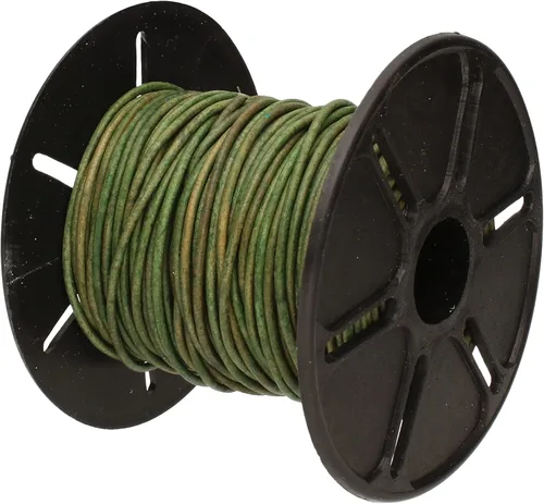 Vista 78 de The Beadsmith Cordón de cuero – Negro – Bobina de 0.039 in – 5 yardas/5.0 ft – Tanga de cuero indio ideal para trenzar, cuentas, collares, cordones
