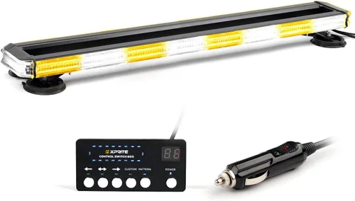 Vista 10 de Xprite Barra de luces estroboscópicas de emergencia para techo de 18 pulgadas, 150 LED, luces de advertencia intermitentes de servicio pesado