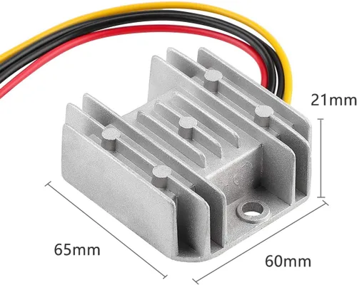 Vista 5 de Reductor de voltaje DC 8V-40V a 12V 3A 36W Convertidor de impulso automático de aumento y reducción de voltaje Módulo transformador impermeable