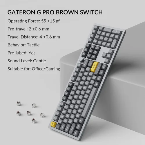 Vista 8 de Keychron Q6 - Versión de perilla de teclado mecánico con cable tamaño completo macro programable QMKVIA con interruptor Gateron G Pro marrón doble