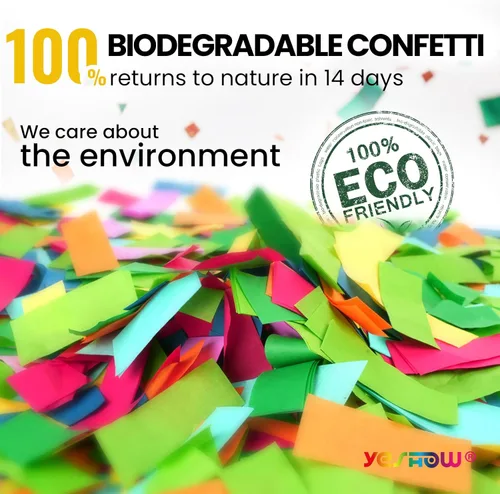 Vista 4 de Cañón de confeti para fiesta, disparos biodegradables, (paquete de 6) YESHOW multicolor Confetti Blaster para cumpleaños, graduación, boda, Navidad
