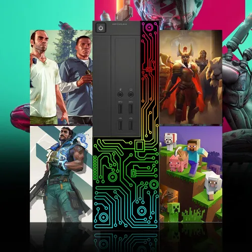 Vista 5 de Dell Optiplex - Computadora de escritorio pequeña (SFF), Intel i5 de cuatro núcleos (3.2 GHz), RAM DDR3 de 16 GB, SSD de 512 GB, monitor de 24