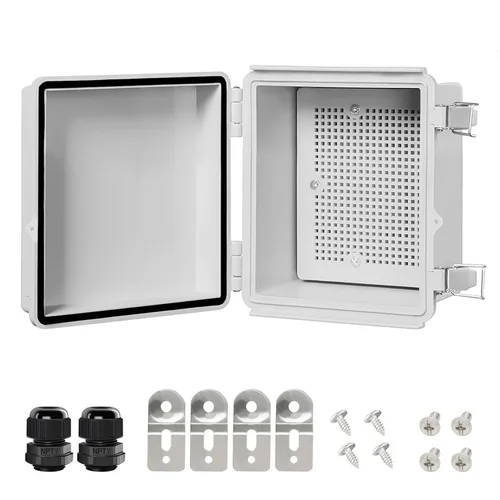 Vista 29 de LeMotech Caja Eléctrica, IP67 Impermeable con Bisagras Cubierta Transparente Pestillo de Acero Inoxidable Caja de Conexiones, Carcasa Eléctrica