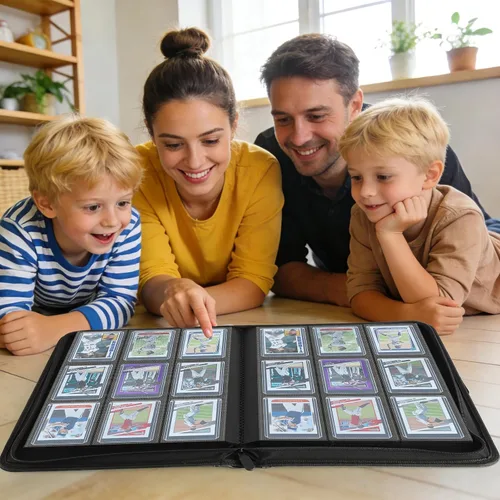 Vista 7 de Carpeta de carga superior, carpeta de tarjetas con 9 bolsillos para 288 Negro