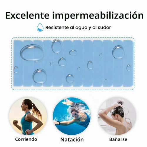 Vista 5 de SUYYA 120 pestañas de cinta de extensión de cabello de doble cara para repuesto de 1.6 in x 0.3 in (azul 120 piezas)