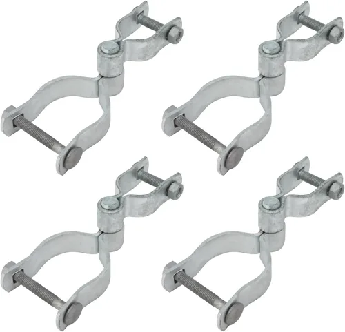 GBGS 4 juegos de bisagras de poste de valla de enlace de cadena, bisagras macho y hembra de 1-3/8 pulgadas x 2-3/8 pulgadas, carga máxima de 220