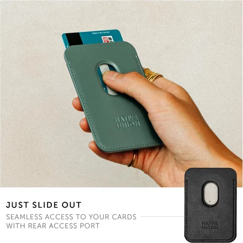 Vista 5 de Native Union Cartera (Re)Classic Magnética – Soporte para tarjetas compatible MagSafe para iPhone Air, 17, 16, 15, 14 – Extra seguro y ultra