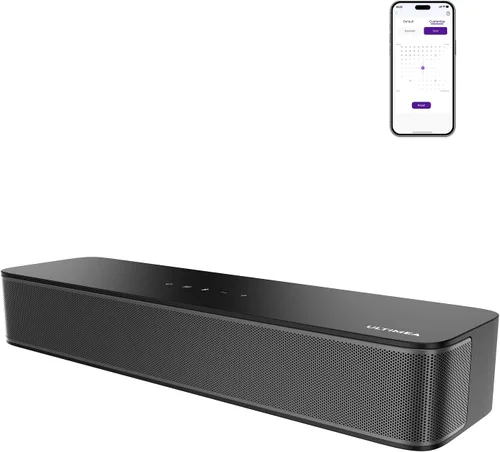 ULTIMEA Barra de sonido envolvente de 2.1 canales para TV, subwoofer integrado, potencia máxima de 132 W, control de aplicaciones, barra de sonido