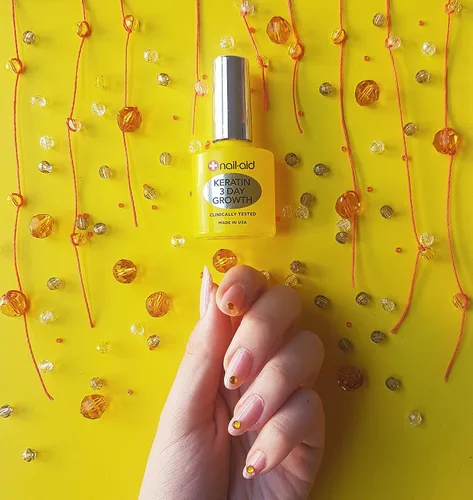 Vista 4 de Nail-Aid - Tratamiento y fortalecedor de uñas con queratina para crecimiento en 3 días, transparente, 0.55 onzas líquidas
