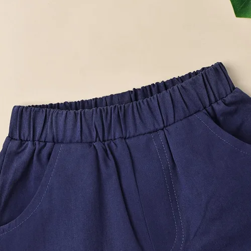 Vista 9 de Conjunto de ropa de verano para bebés y niños pequeños, conjunto Azul