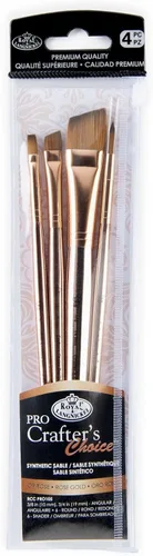 Vista 17 de Royal & Langnickel Crafter's Choice Pro - Juego de pinceles sintéticos para manualidades (4 unidades)