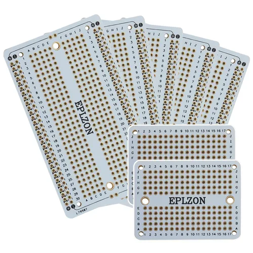 Vista 10 de Tablero de pan soldable PCB Placa de circuito impreso chapada en oro para proyectos electrónicos de bricolaje Aplicable a proyectos de soldadura