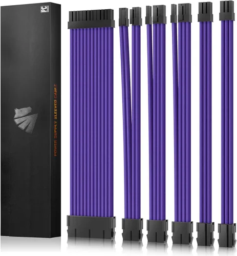 Vista 13 de ASIAHORSE Cables de alimentación de extensión de cable PSU 16AWG, cable de extensión de manga modificada para requisitos particulares de la fuente
