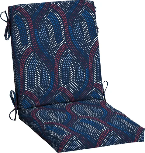 Vista 20 de Cojín para silla de comedor exterior Arden, 20 x 20 pulgadas, resistente a la lluvia, resistente a la decoloración, Alana Tile