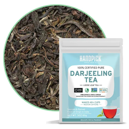 Vista 22 de HANDPICK, Bolsitas de té de menta, bolsitas de té ecológicas - 100 unidades Sin cafeína, sin OMG Sabor a menta, fresco y refrescante Directo