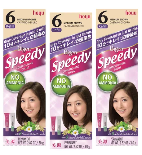Vista 10 de Bigen Recambio de color Speedy Conditioning: 4A Ash Brown - Paquete de 3