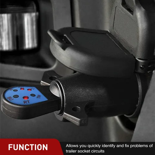 Vista 7 de Nilight 7 pines macho remolque redondo RV Blade conector enchufe 7 poste resistente 7 vías de reemplazo lateral del vehículo 6-24V para enganche