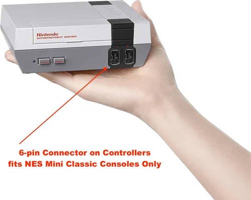 Vista 3 de TheKidMall NES Classic Mini Edition Wired Controller for Nintendo Mini Video Game Console with Extra Long 6 Cable 6-Pin Plug Compatible With NES
