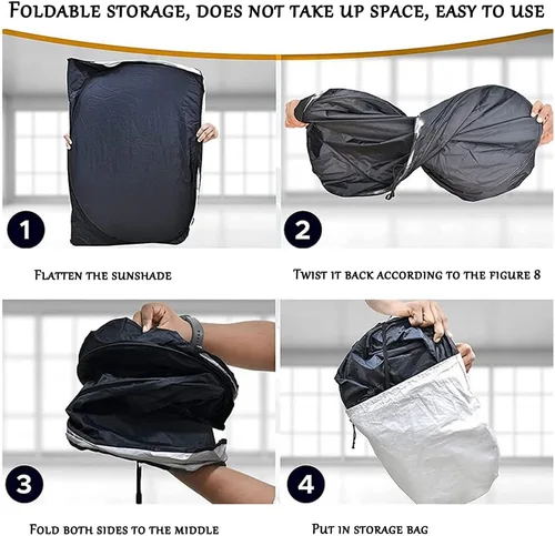 Vista 8 de Parasol para parabrisas automático personalizado para Cadillac XT4 2023 2022 2021 2020 2019 plegable para ventana delantera de automóvil, accesorios