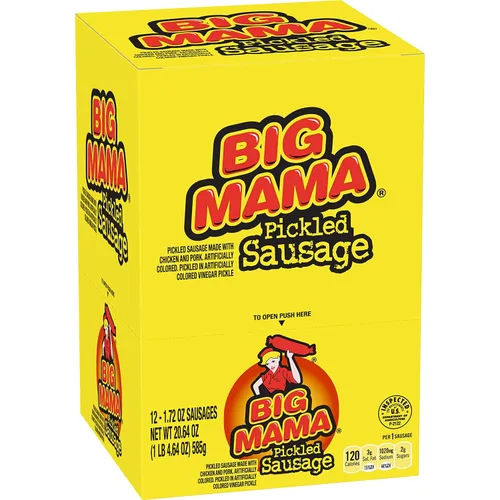 Vista 4 de Penrose Big Mama Salchichas en escabeche, 2.4 onzas, paquete de 6