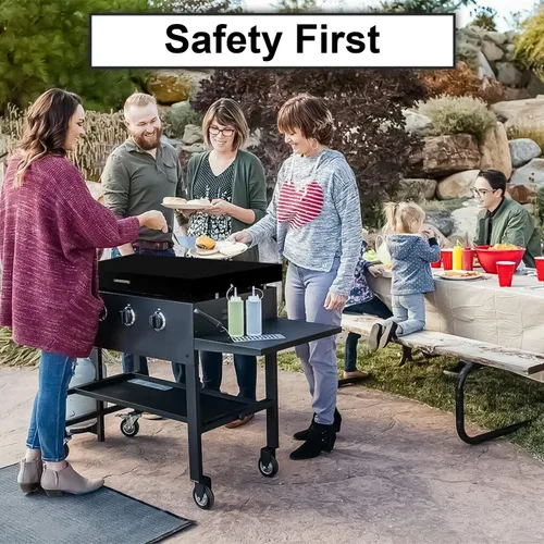 Vista 5 de FEBTECH - Cubierta de plancha -Se adapta a la parrilla Blackstone 5004 de 36 pulgadas - Cubierta de parrilla superior plana con asas de acero