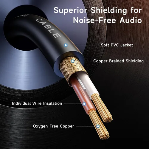 Vista 5 de Cable Matters Cable TRS corto de 6.35mm (1/4 de pulgada) a XLR - 3 pies, macho a hembra, cable XLR a 1/4