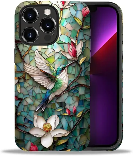 Vista 68 de DAIZAG Funda compatible con iPhone 11 Pro Max, hermosa carcasa rígida híbrida de plástico TPU con diseño de pájaro colorido + funda protectora