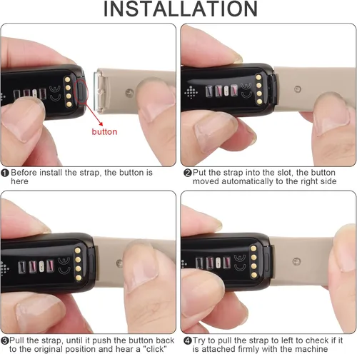 Vista 4 de Tobfit Correa de repuesto para Fitbit Luxe, correa de reloj flexible de silicona deportiva de repuesto para Fitbit Luxe bandas para mujeres y Beige