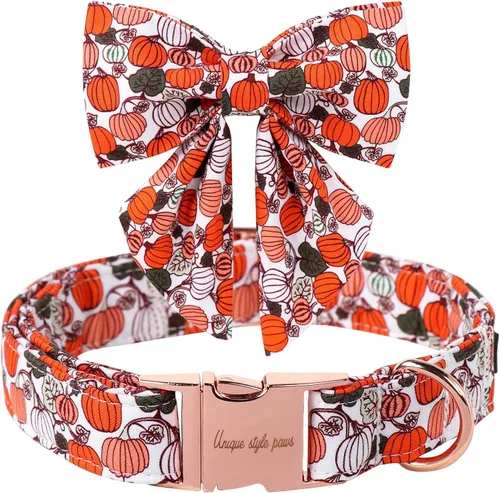 Vista 23 de Unique style paws - Collar para perros con corbatín, collar ajustable para perros y gatos, pequeño, mediano y grande