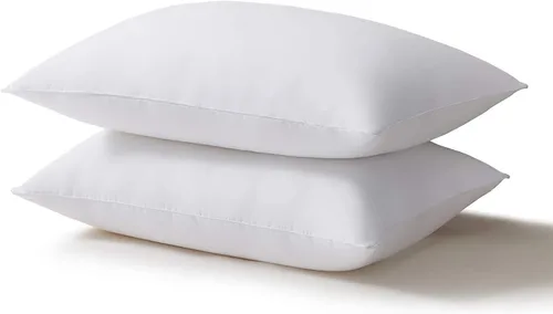 Acanva Almohadas de cama para dormir, paquete de 2, relleno de microfibra alternativa al plumón suave, funda natural agradable a la piel, suave y de
