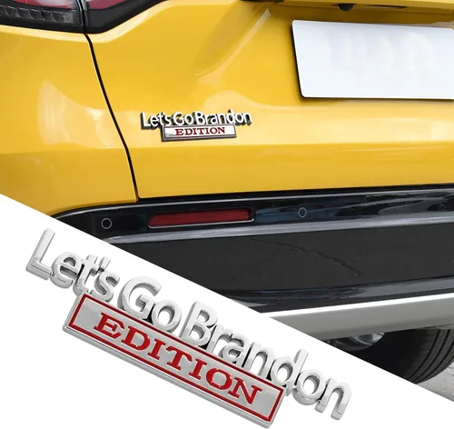 Vista 9 de Let's Go Brandon Edition - Emblema de automóvil, edición Let's Go Brandon 3D, emblema de automóvil 3D, calcomanía 3D para guardabarros, repuesto