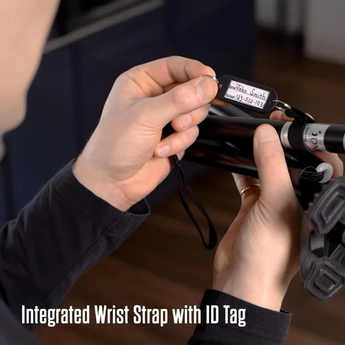 Vista 6 de DMI Rugged Stride - Bastones de caminar ajustables todo terreno para mujeres y hombres, bastón plegable resistente para estabilidad, base de pivote