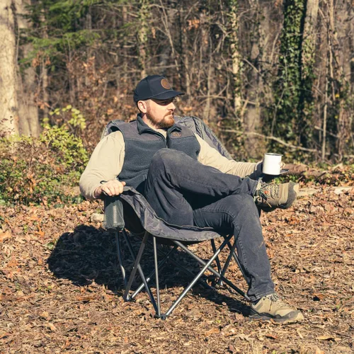 Vista 2 de OUTSIDER Silla de camping de gran tamaño, cómoda silla de salón acolchada,Silla plegable de campamento al aire libre, Balcón Lounge capacidad de 400