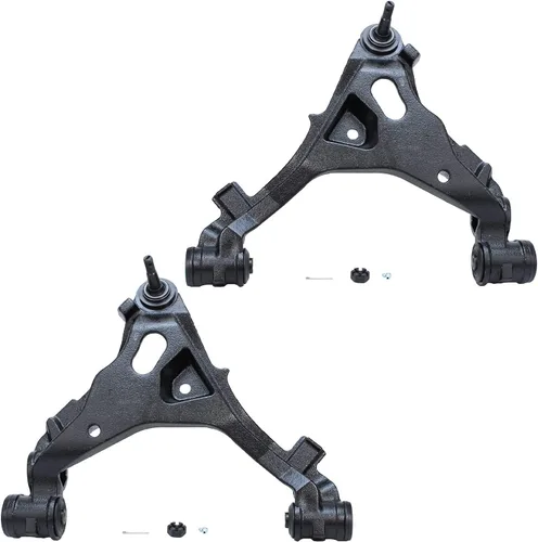 Vista 100 de Detroit Axle - Kit de brazos de control delanteros de 4 piezas para Nissan Cube 2009-2014, Nissan Versa 2007-2012 2 brazos de control inferiores