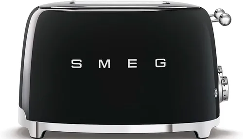 Vista 3 de Smeg Tostadora de 4 Rebanadas Estilo Retro Estético de los 50, 6 Preajustes, Ranuras Extra Anchas, Negro TSF03BLUS