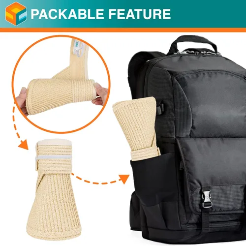 Vista 6 de SUN CUBE Sombrero de visera para mujer, sombrero de playa de ala ancha, paja con protección UV, gorra plegable plegable, visera de verano para cola