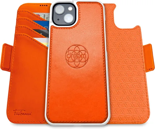 Vista 37 de Dreem Fibonacci - Funda tipo cartera para iPhone 13 Funda desmontable de piel vegana 2 en 1 con soporte integrado, portador de tarjetas con Negro