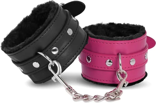 Vista 8 de Rbenxia Esposas de muñeca para adultos de cuero PU cinturón de sujeción de esposas