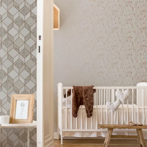 Vista 5 de Graham & Brown 106401 Milan Texture - Papel pintado de oro rosa y gris, 393.7 in de largo x 20.5 in de ancho