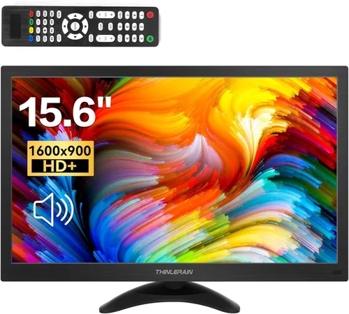 Vista 8 de Monitor de PC pequeño de 13.3 pulgadas 1366x768 Mini monitor LED con entrada HDMI VGA AV BNC USB, para Fire Stick Computadora Xbox Ras Pi, altavoz