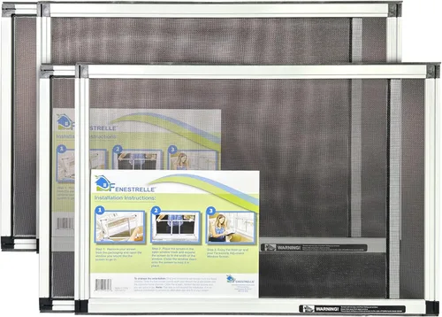 Vista 10 de Fenestrelle Pantalla Extensible para Ventana – 10″ H × 19″–36″ W Horizontal, Pantalla para Ventana Ajustable de 2 Direcciones con Malla de Fibra