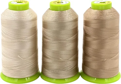 Vista 7 de Tortoise 3 conos de hilo resistente de 2000 yardas cada carrete resistente a los rayos UV de alta resistencia hilo # 69 T70 tamaño 210D/3 para Básico