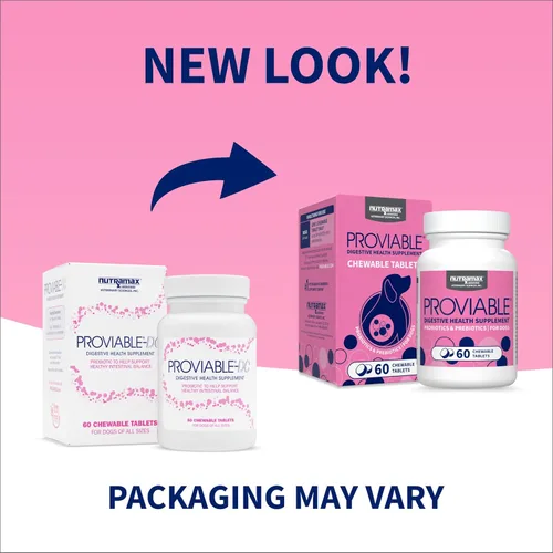 Vista 2 de Nutramax Probióticos Proviable para perros, Suplemento diario de salud digestiva con múltiples cepas de bacterias, probióticos para perros más