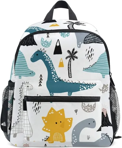Mochila con bonito dinosaurio, preescolar, guardería, de viajes, para niña y niño, dino estilo escandinavo, talla única, Lindo