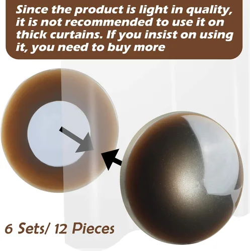 Vista 2 de Jetec Paquete de 12 pesos para cortina de ducha, pesas magnéticas cubiertas de plástico, imanes de ducha para forro que evitan que se vuelen
