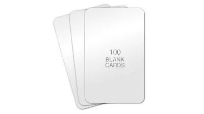 AlphaCard Tarjetas de identificación de PVC en blanco prémium CR80 de 30 mil (tamaño estándar) (paquete de 100)