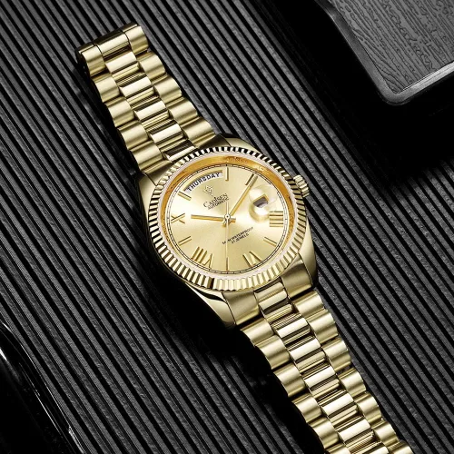 Vista 3 de CADISEN Reloj mecánico automático para hombre, resistente al agua, MIYOTA 8285, reloj de pulsera para hombre