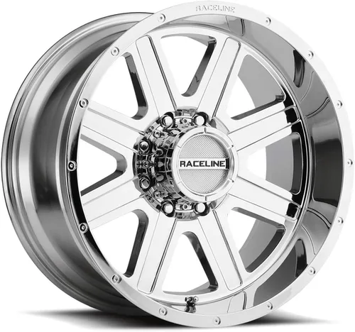 Vista 10 de Ruedas Raceline 940M HOSTAGE Negras Con Acabado Mecanizado 16X8" 5X114.3 Patrón de Pernos 0mm Desplazamiento/(4.5"E/S) 8 Radios Aluminio Ruedas