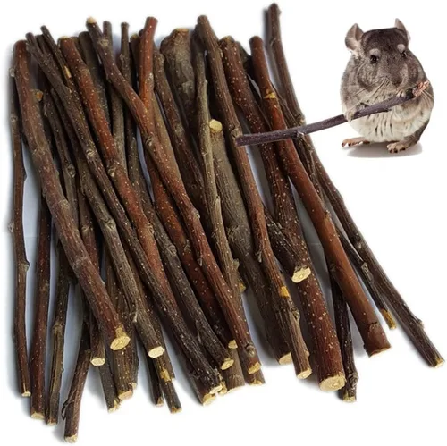 sharllen 300g (10.5oz) Palitos de Manzana (Aproximadamente 90 Palitos) Juguetes Masticables para Mascotas para Conejos Chinchilla Cobayas por